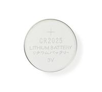 Nedis Pack de 5 Piles Boutons Lithium CR2025 3V DC Prêtes à l'Emploi