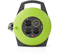Nedis Peccr10ufgn Enrouleur De Câble 10,0 M 3x 1,5 Mm&sup2 Protection Thermique Schuko &amp Usb