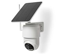 NEDIS SIMCBO50WT | Caméra Extérieure 4G SmartLife | Full HD 1080p | Pan Tilt Motorisé | IP65 Étanche | Vision Nocturne | Détection de Mouvement | Stockage Cloud & microSD | Blanc