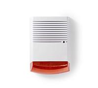 Nedis Sirène de sécurité simulée IP44 Blanc/Orange