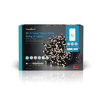 Nedis SmartLife - LED Décorative - Corde - Blanc Chaud - 400 LED's - Intérieur et Extérieur - 7 Motifs de Mouvement - 20 m - Android/IOS