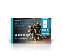 Nedis SmartLife - LED Décorative - Corde - Blanc Chaud - 50 LED's - Intérieur et Extérieur - 7 Motifs de Mouvement - 5 m - Android/IOS