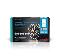Nedis SmartLife - LED Décorative - Corde - Blanc Chaud à Frais - 100 LED's - Intérieur et Extérieur - 7 Motifs de Mouvement - 10 m - Android/IOS
