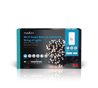Nedis SmartLife - LED Décorative - Corde - Blanc Chaud à Frais - 200 LED's - Intérieur et Extérieur - 7 Motifs de Mouvement - 20 m - Android/IOS