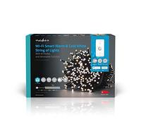 Nedis SmartLife - LED Décorative - Corde - Blanc Chaud à Frais - 400 LED's - Intérieur et Extérieur - 7 Motifs de Mouvement - 20 m - Android/IOS