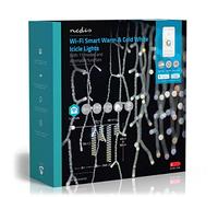 Nedis SmartLife - LED Décorative - Stalactite - Blanc Chaud à Frais - 240 LED's - Intérieur et Extérieur - 7 Motifs de Mouvement - 5 m - Android/IOS