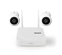 Nedis Caméra sans fil SmartLife SLNVR201CWT – 2 caméras Full HD 1080p IP65 Vision nocturne Blanc