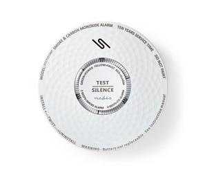 Nedis Smoke & Kohlenmonoxid-Alarm - Fonctionne sur piles - Durée de vie des piles jusqu'à : 10 ans - EN 14604 - Avec bouton test - 85 dB - ABS - Blanc