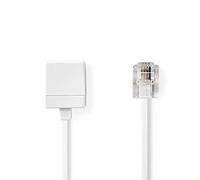 NEDIS TCGP90205WT100 Rallonge électrique | RJ11 mâle - RJ11 femelle | 10 m | Blanc