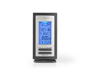 Nedis WEST201GY station météo numérique Noir, Argent