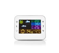 Nedis WEST402WT station météo numérique Blanc, Argent
