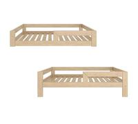 Lit de sol transformable en lit pour petit enfant, 90x190 cm Pieds de lit 22 cm