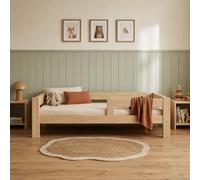 Need Sleep Lit Montessori Enfant Lit d'enfant 90x190 cm avec protection contre les chutes et sommier à lattes Lit junior petit enfant Lit d'adolescent pour filles et
