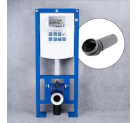 neeos VWTB Bâti-support autoportant pour WC, avec grands socles et coude d’évacuation en PVC: 112 cm, 90724K+58961,