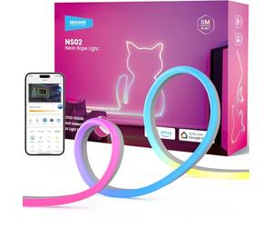 NEEWER 5m Ruban LED, Smart AI RGB Flexible Découpable,NS02 | Néon LED, Contrôle App, Déco Murale Chambre & Gaming, Compatible Alexa & Google Assistant