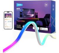 NEEWER Bande LED 5M avec Éclairage Frontal,Contrôle Via Application IA,LED RGB IC,Couleur Néon,Idéale pour La Salle de Jeux et La Décoration Murale,Compatible avec Google Assistant et Alexa,NS01