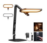 NEEWER Lampe LED Bureau 16W pour Domicile Vidéo Conférence Éclairage de Lecture, Lampe Pliable Double Face Dimmable avec Support Minuterie Mémoire 5 Modes de Couleur CRI95, FR16