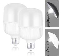 NEEWER Lot de 2 Ampoules LED E27 35W, 3450 Lumens/5700K/CRI 93+/15000h Durée de Vie, Éclairage de Photographie Vidéo, Non Scintillement/Non Dimmable 350W Équivalent Incandescent,Certifié CE&UKCA