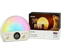 NEEWER NF03 Réveil Intelligent avec Lumière d'Éveil,Contrôle App IA, Lampe Lecture Nocturne RGBCW(2700-6500K),Minuterie,Générateur Bruit Blanc,Enceinte Bluetooth,Compatible avec Google Assistant Alexa