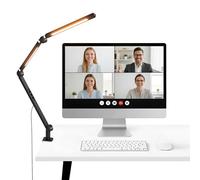 NEEWRE Basics 42,5" Lampe de Bureau à Pince pour Bureau à Domicile, 12W, Alliage d'Aluminium, Double Barre LED, Dimmable, Bicolore, pour écran d'Ordinateur, Dessin Technique, CRI 95+, ME-DL02