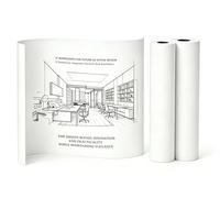 NefLaca Rouleau de papier à dessin blanc 61 cm x 45,72 m