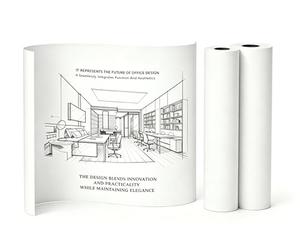 NefLaca Rouleau de papier à dessin blanc 61 cm x 45,72 m