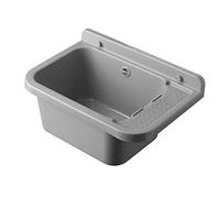 Negrari AM2051G Évier mural en résine, résistant aux intempéries, livré avec kit de fixation et kit d'échappement, pour extérieur 50 x 34 h 21, gris ciment