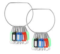 Neikafan 2 Pièces 150 mm Porte rand Anneaux Porte Clé Metallique Porte-Clés avec Fermoir à Vis Organiseur de Clef Pour Les Stands de Vente Ou La Maison,Immobiliers