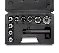 NEIKO 02614A Lot de 10 outils de perforation interchangeables à grand trou creux pour joints de joints robustes avec étui de transport pour perforateur et cuir Noir
