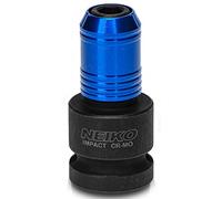 Neiko 30275A Adaptateur de clé à chocs pour clé à cliquet, 1/2" femelle vers convertisseur hexagonal 1/4", mandrin à changement rapide, acier CrMo