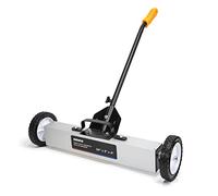 NEIKO 53416A Balai magnétique roulant de 61 cm avec roues, capacité de 22,7 kg, poignée réglable et hauteur de dégagement de l'aimant au sol, ramassage en métal et aimant à ongles, balai de sol pour