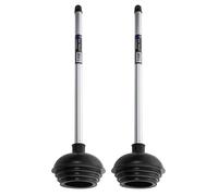 NEIKO 60170A, ventouse pour toilettes, lot de deux, design breveté à quatre angles, durable, manche en aluminium, adaptée aux bâtiments résidentiels, commerciaux et industriels, pour l'assainissement,