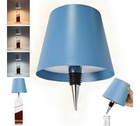 Neioaas Lampe de bouteille de vin sans fil, lampe LED tactile rechargeable par USB pour la maison, le bar, le camping, les voyages (bleu, 1 pièce)