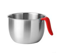NEIQIUWING Bol mélangeur en acier inoxydable avec poignée 304 - Passe au lave-vaisselle - Léger et robuste - Pour la cuisson des salades - Préparation de la cuisine - Argenté - 19 x 13 cm (2)
