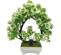 NEIQIUWING Bonsaï artificiel en plastique en forme de cœur - 23 x 13 x 16 cm - Décoration de table pour mariage et anniversaire - Intérieur