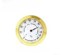 NEIQIUWING Digital pour mini thermomètre et hygromètre à encastrer, mesure précise de la température et de l'humidité, compact (hygromètre doré 37)