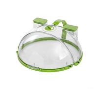 NEIQIUWING Hotte micro-ondes pliable 11 pouces avec réservoir d'eau intégré et poignée, ventilation réglable pour cuire à la vapeur et garder au chaud, peu encombrant pour protection contre les