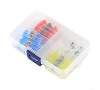 NEIQIUWING Lot de 50 bagues en étain pour colliers de raccordement thermorétractables, manchons d'étanchéité, connecteurs électriques
