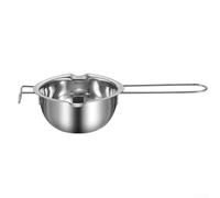 NEIQIUWING Marmite double en acier inoxydable 480 ml avec poignée ergonomique pour bain-marie pour faire fondre le chocolat, les bougies et passe au lave-vaisselle pour plaque de cuisson et cuisine