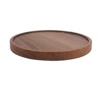 NEIQIUWING Plateau à thé japonais en bois de noyer véritable - Plateau de service pour thé, café et collations - Design minimaliste - Fait à la main - Empiècements ergonomiques pour un transport