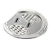 NEIQIUWING Râpe à légumes multifonction en acier inoxydable avec trous d'égouttement, surface antidérapante pour une coupe et un lavage sûres, design ergonomique pour la cuisine, argent (A)