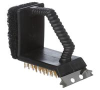 NEKA Brosse pour grille de barbecue 3 en 1 - Noir