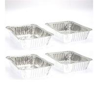Lot de 3 barquettes de cuisson en aluminium pour barbecue - Petit modèle