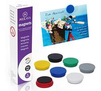 Nekava Lot de 21 aimants colorés pour tableau magnétique, tableau blanc, tableau d'affichage ou aimant de réfrigérateur. Ø 30 mm. Adhérence 800 g (environ 10 pages A4)