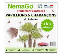 Nemago® - Nématodes Traitement contre le Papillon du Palmier et le Charançon Rouge - Traiter 1 à 3 Palmiers - Lutte biologique - Anti vers et larves