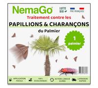 Nemago® - Nématodes Traitement contre le Papillon du Palmier et le Charançon Rouge - Traiter 1 Palmier - Lutte biologique - Anti vers et larves