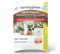 Nématodes SF Anti Mouches du Terreau - Traitement Biologique Efficace contre Moucherons des Plantes - Lutter & Se Débarrasser Naturellement (Pour traiter 3 à 25 plantes - 5 Millions)