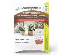 Nématodes SF Anti Mouches du Terreau - Traitement Biologique Efficace contre Moucherons des Plantes - Lutter & Se Débarrasser Naturellement (Pour traiter 15 à 125 plantes - 25 Millions)