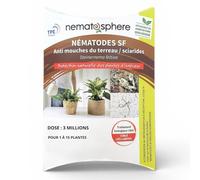 Nématodes SF Anti Mouches du Terreau - Traitement Biologique Efficace contre Moucherons des Plantes - Lutter & Se Débarrasser Naturellement (Pour traiter 1 à 15 plantes - 3 Millions)