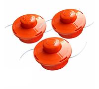 Nemaxx 3X FS1 Bobine avec Jog Automatique Double Cordon de tête Coupe de Tonte Accessoires Fil Nylon Rouleau Bobine de Rechange pour débroussailleuse - Orange